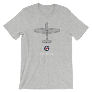 P-51 D Mustang Tech Drawing Tee