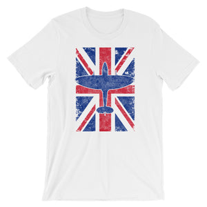 Supermarine Spitfire WWII Fighter Union Jack Vintage Flag Tee