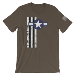 D-Day Normandy Invasion Stripes & Air Corps Roundel Vintage Tee