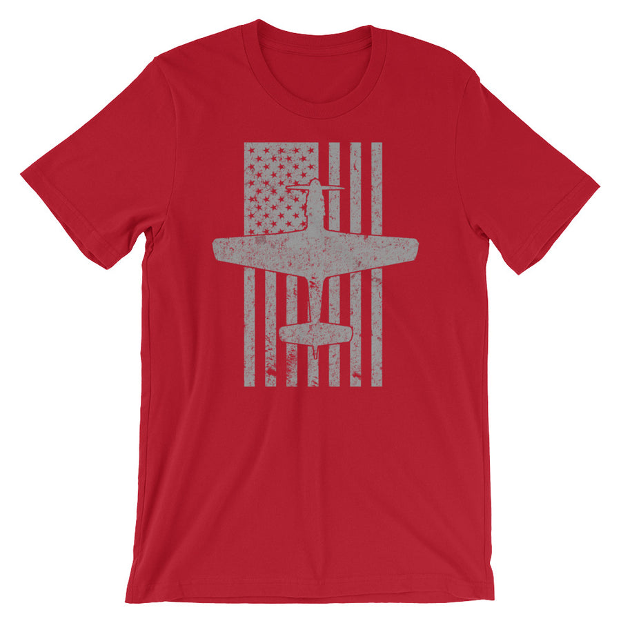 P-51 Mustang Vintage Flag Tee