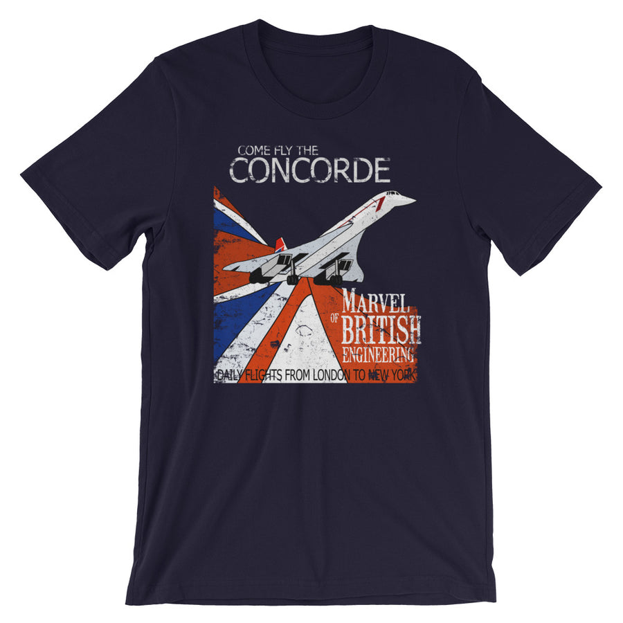 Come fly the Concorde Retro Vintage British Tee