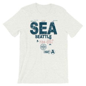 SEA Seattle-Tacoma Vintage Airline Tag Tee