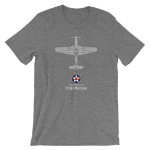 P-51 D Mustang Tech Drawing Tee