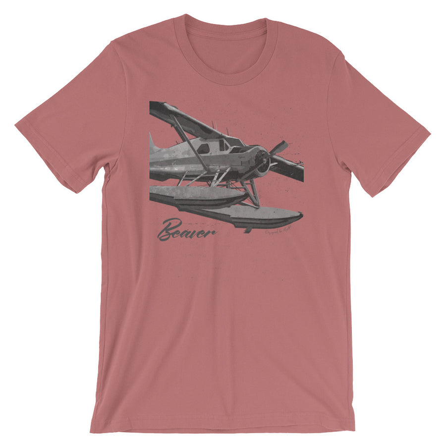 De Havilland DHC-2 Beaver Floatplane "Charcoal" Drawing Tee