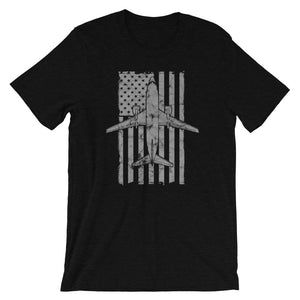 B-737 Airliner Vintage Flag Tee