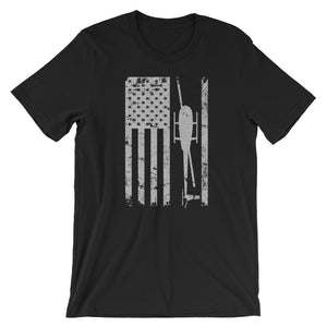 R22 Helicopter Vintage Flag Tee