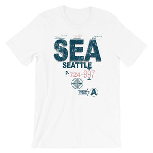 SEA Seattle-Tacoma Vintage Airline Tag Tee