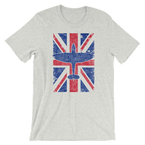 Supermarine Spitfire WWII Fighter Union Jack Vintage Flag Tee