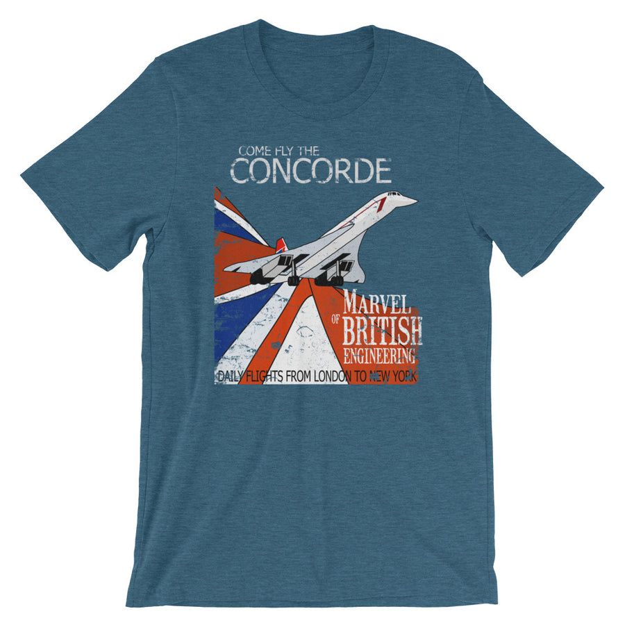 Come fly the Concorde Retro Vintage British Tee