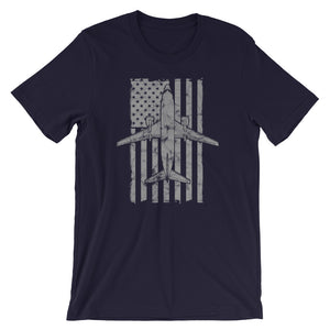 B-737 Airliner Vintage Flag Tee