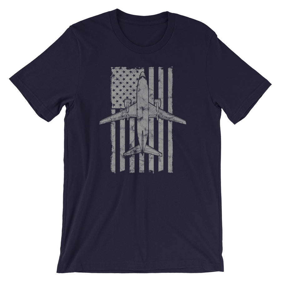 B-737 Airliner Vintage Flag Tee