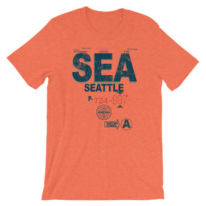 SEA Seattle-Tacoma Vintage Airline Tag Tee