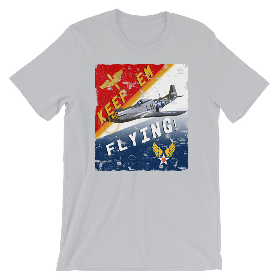 Keep'Em Flying! WWII P-51 Mustang Recruiting Poster Tee
