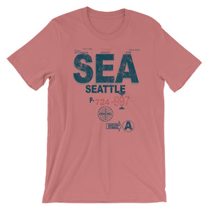 SEA Seattle-Tacoma Vintage Airline Tag Tee