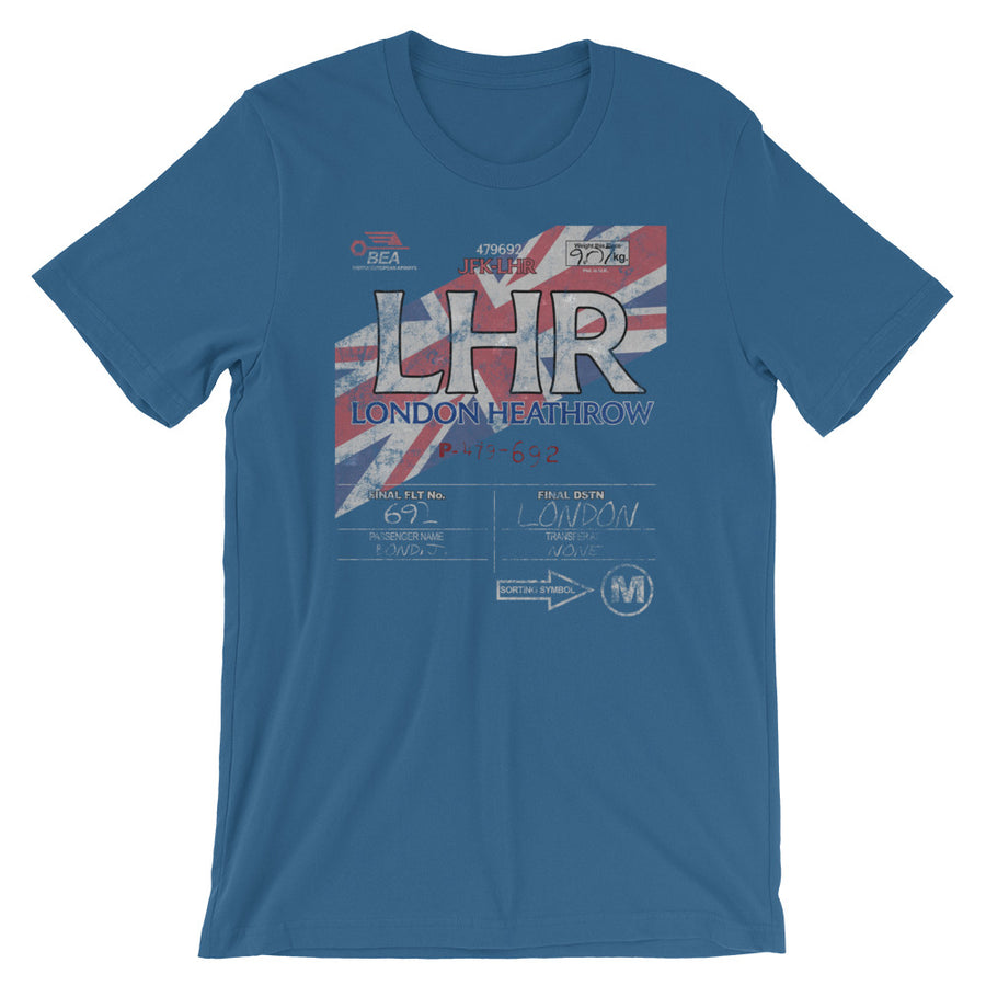 LHR London Heathrow Vintage Airline Tag Tee