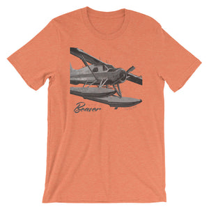 De Havilland DHC-2 Beaver Floatplane "Charcoal" Drawing Tee