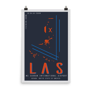 LAS Las Vegas Mc Carran Int'l Minimalist Airport Art Poster