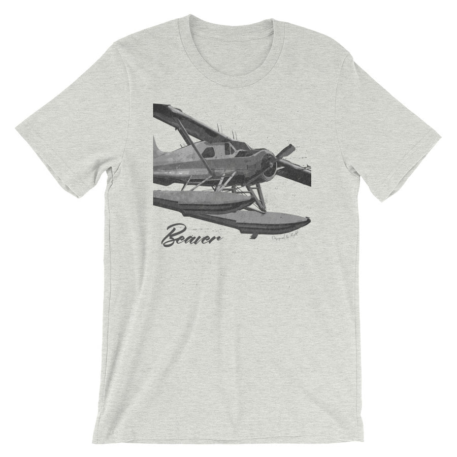 De Havilland DHC-2 Beaver Floatplane "Charcoal" Drawing Tee