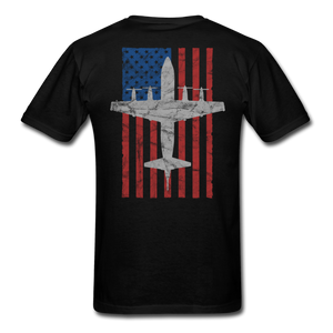 US Navy Retired P-3 Orion Vintage Flag Tee - black